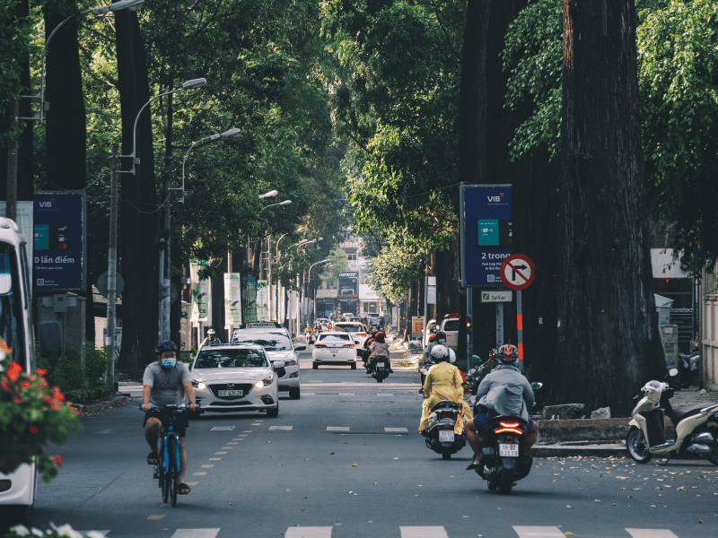 Straßenszene in Ho-Chi-Minh-City, Vietnam