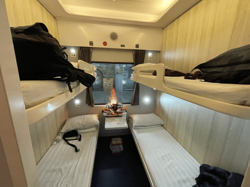 Schlafabteil im Nachtzug in Vietnam