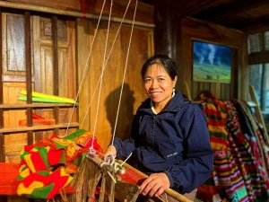 Einheimische Frau in Pu Luong, Vietnam