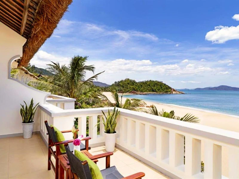 Balkon im komfortablen Hotel in Quy Nhon, Vietnam