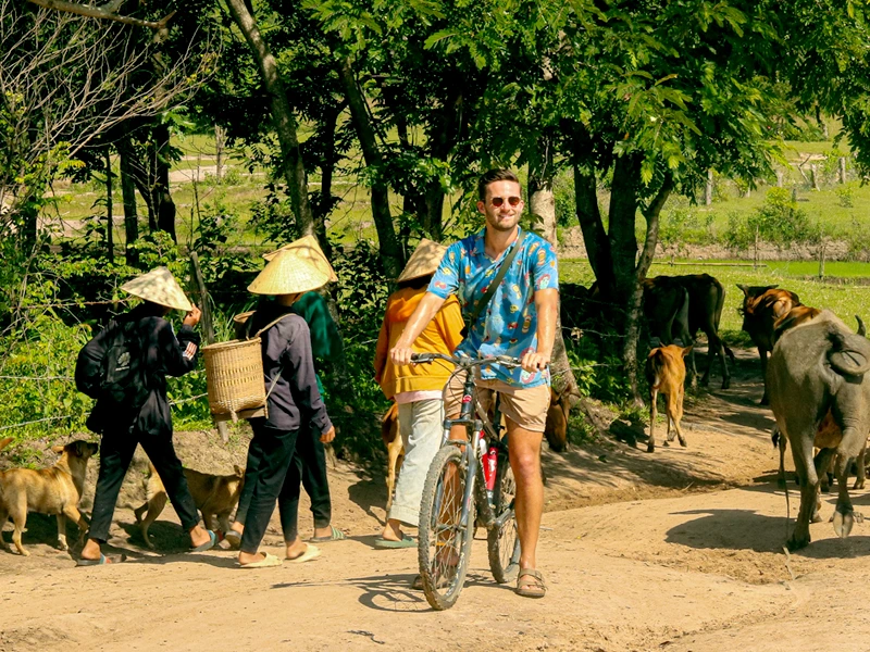 Fahrradtour durch die Reisfelder