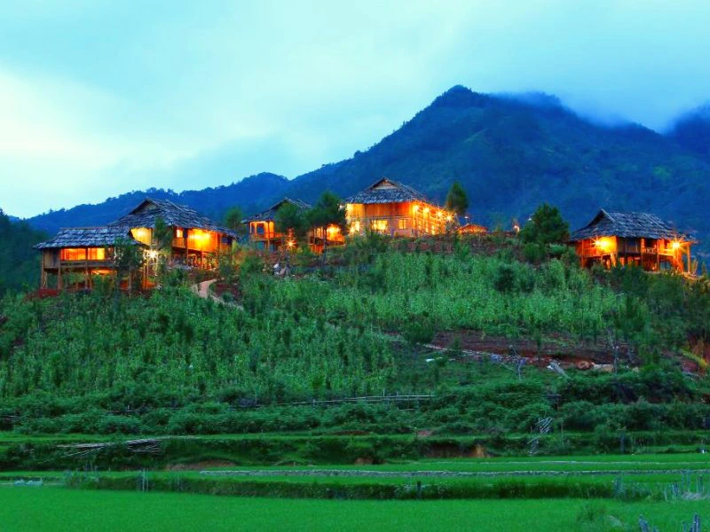 Eco-Lodge im Grünen in Mu Cang Chai, Vietnam