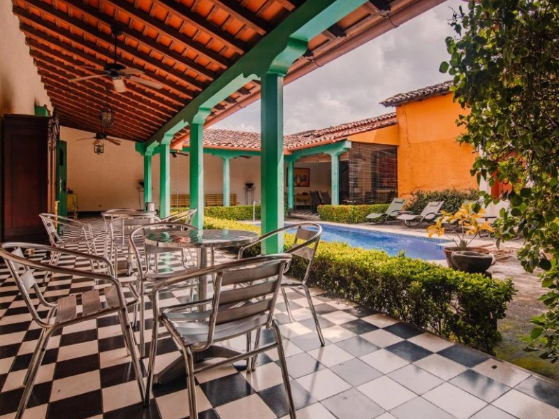 Terrasse der Unterkunft in Leon, Nicaragua