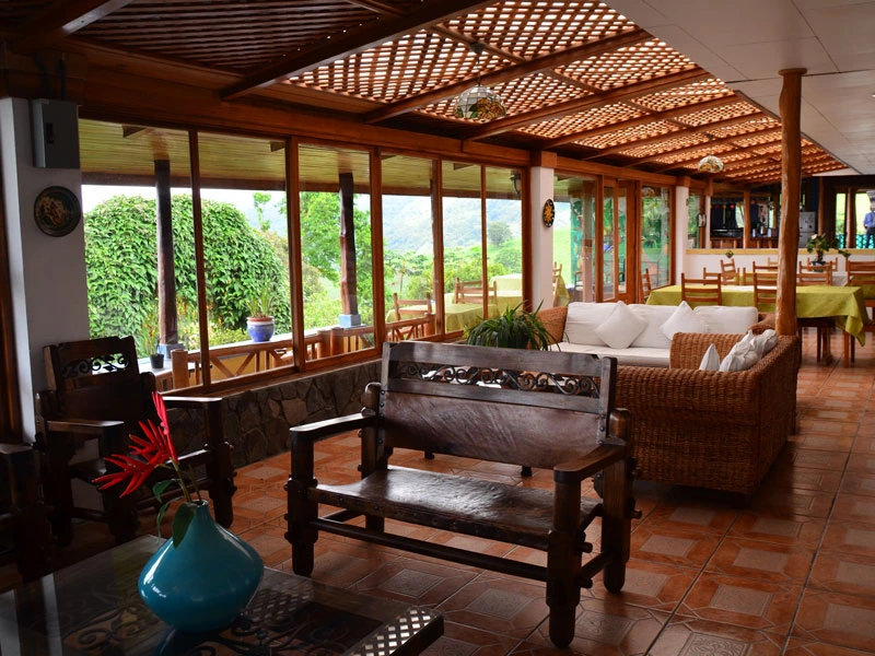 Restaurant der Unterkunft bei Turrialba in Costa Rica
