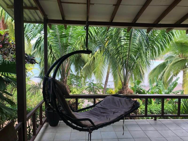 Terrasse der Unterkunft an der Drake Bay, Costa Rica