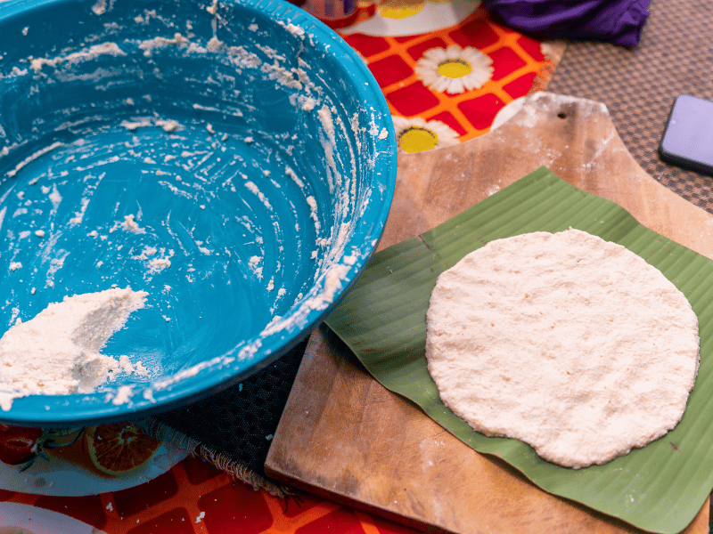 Tortillas machen in Nicaragua