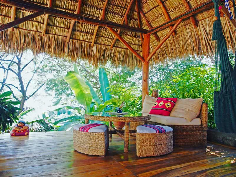 Hotellounge in der Laguna de Apoyo, Nicaragua