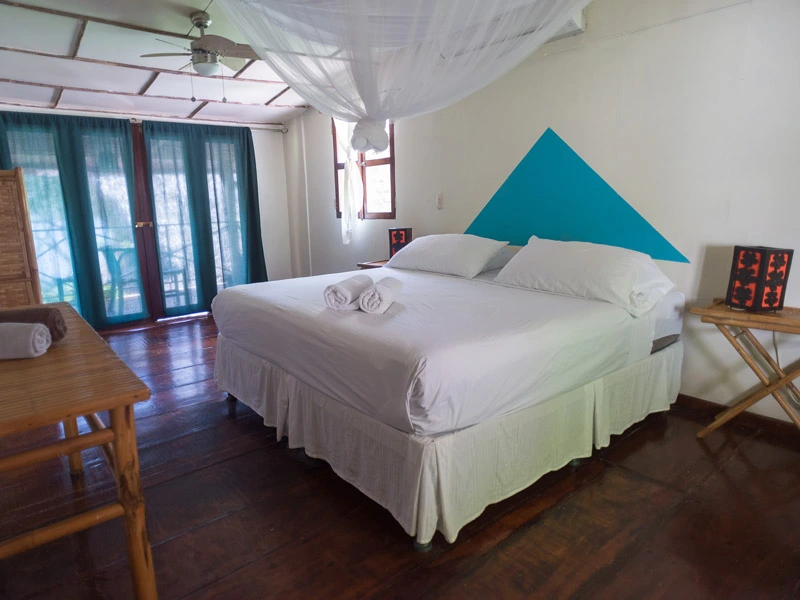 Zimmer der Unterkunft an der Laguna de Apoyo, Nicaragua