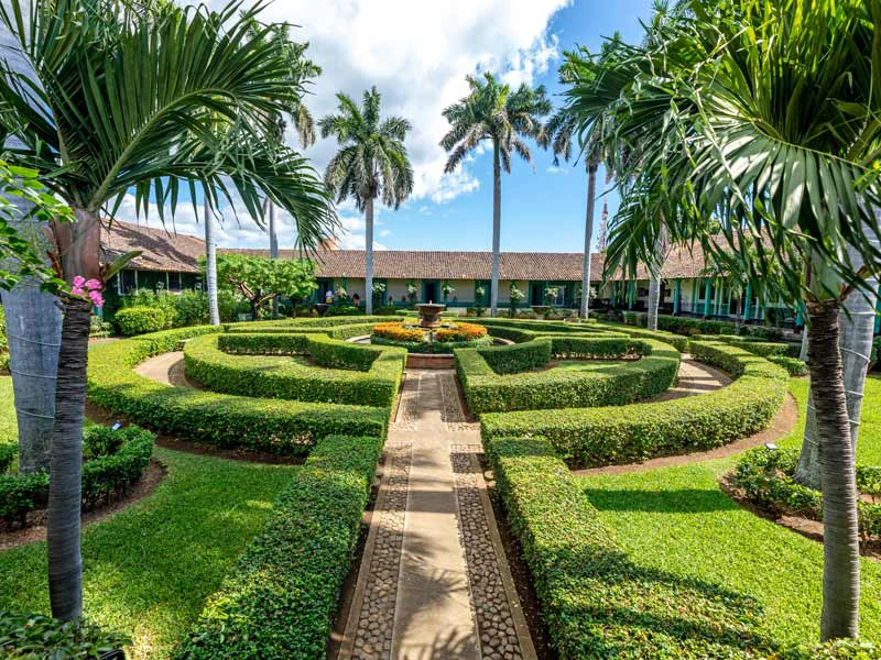 Die Unterkunft: ein ehemaliges Kloster in Leon, Nicaragua