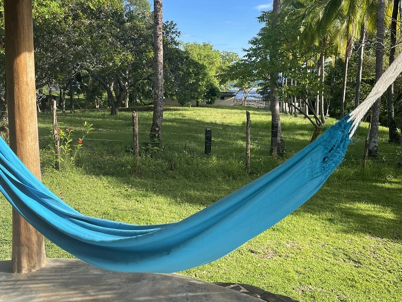 Im Garten der Unterkunft in Santa Catalina, Panama
