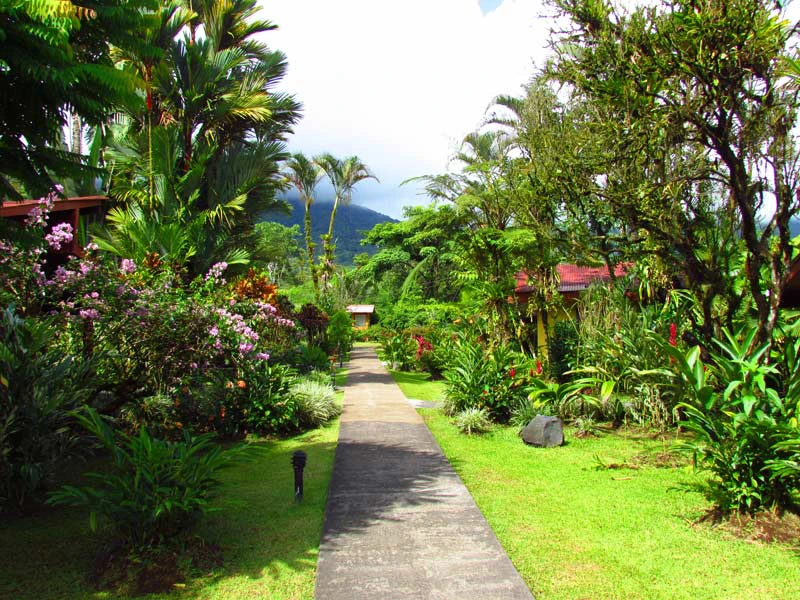 Garten der Unterkunft in La Fortuna, Costa Rica