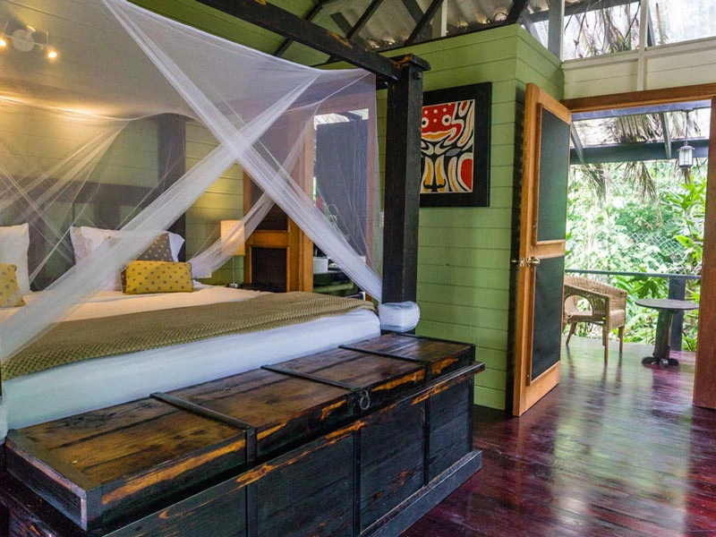 Komfortables Hotelzimmer auf den Bocas