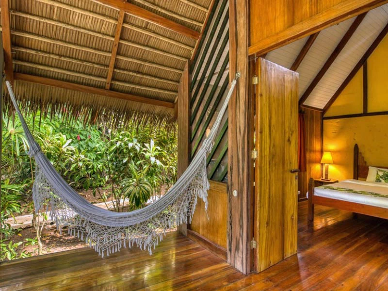 Hängematte in der Komfortunterkunft in Puerto Viejo, Costa Rica