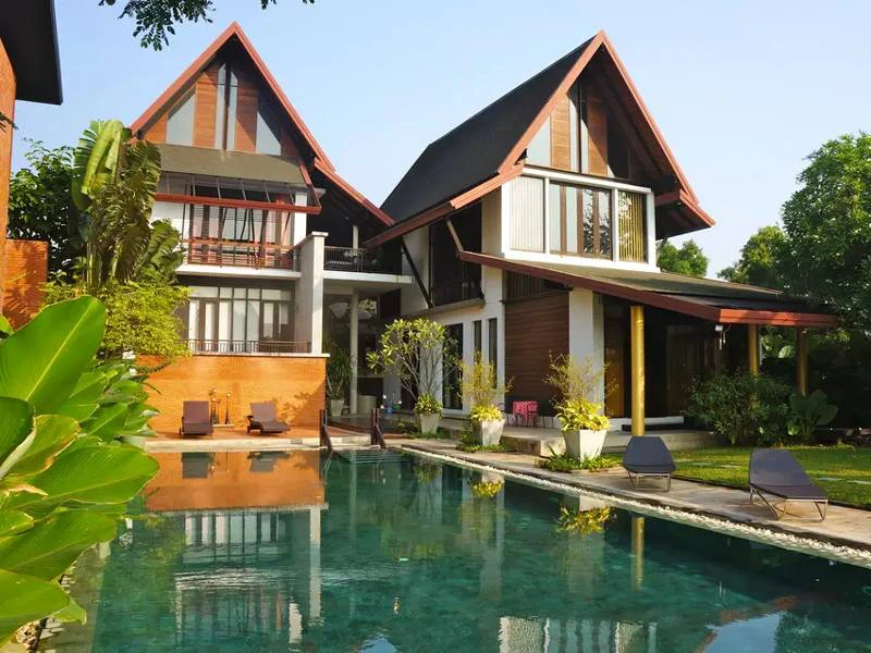 Komfortables Hotel mit Pool in Ayutthaya, Thailand