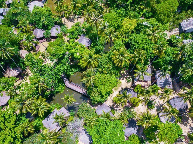 Hotel im Grünen auf Koh Ngai, Thailand