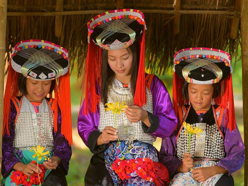 Frauen des Lahu Stammes in Nordthailand