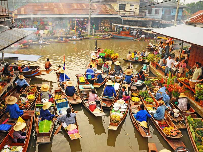 Zentralthailand Reisen: Der schwimmende Markt von Amphawa