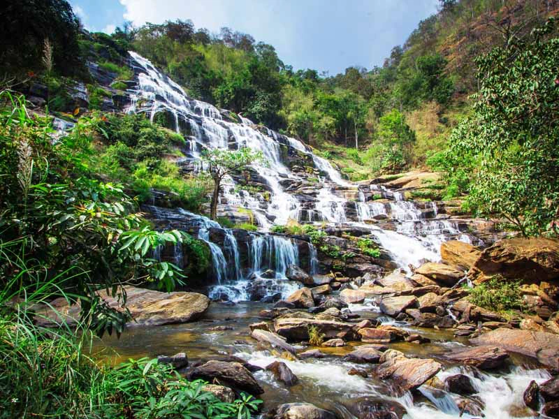 Wasserfälle auf dem Doi Inthanon in Thailand