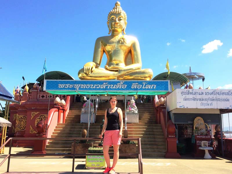 Tourist am Goldenen Dreieck in Thailand
