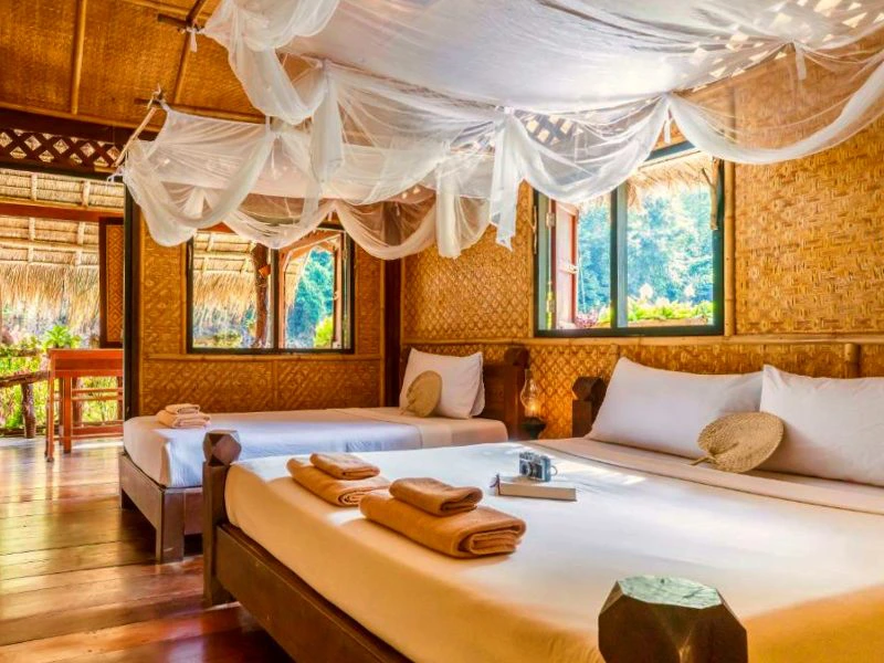 Bungalow auf dem River Kwai Thailand