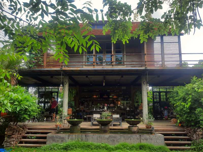 Hotelveranda in´m Isaan in Thailand