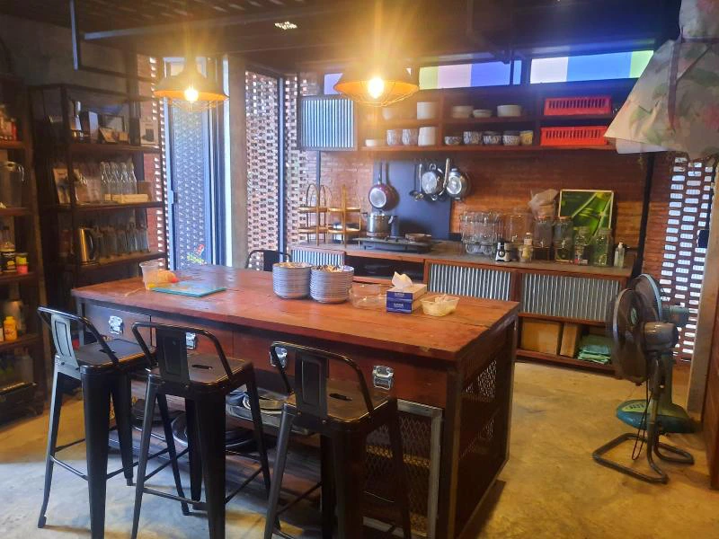 Küche im Homestay in Isaan in Thailand