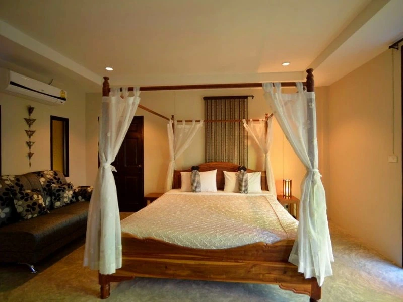 Schlafbereich im Khao Yai Hotel Thailand