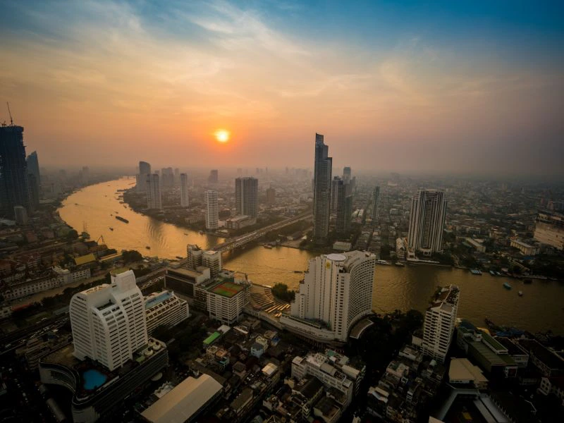 Ausblick von der Skybar im Lebua Tower