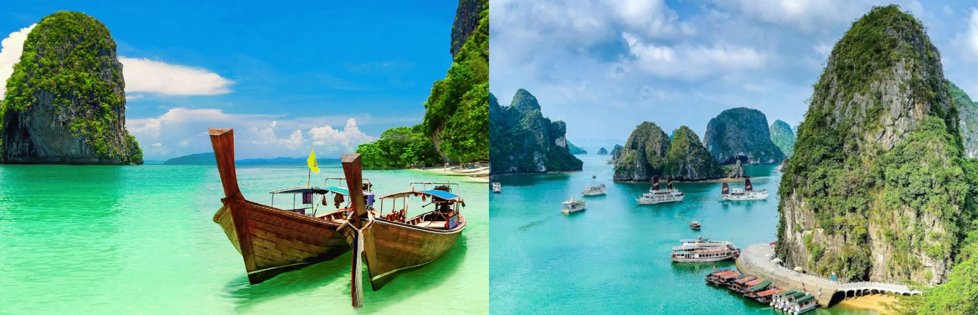 Buchten in Thailand und Vietnam