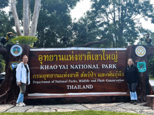 Schild im Khao Yai Nationalpark in Thailand