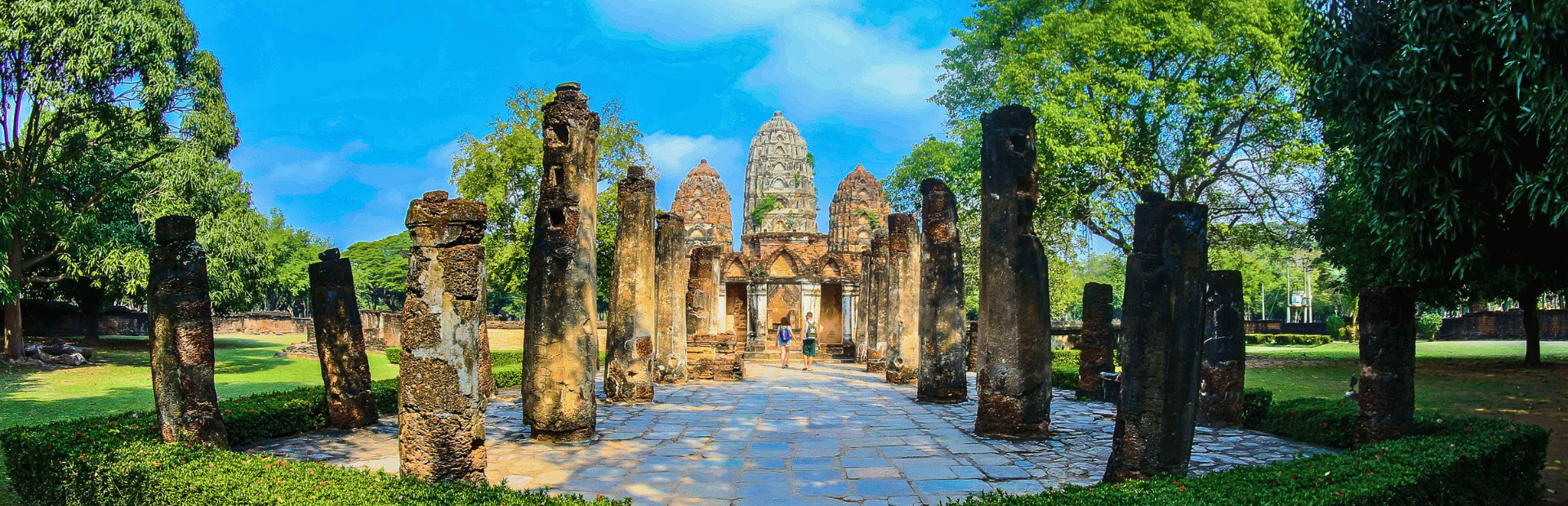 Tempelruine in Sukhothai in Thailand