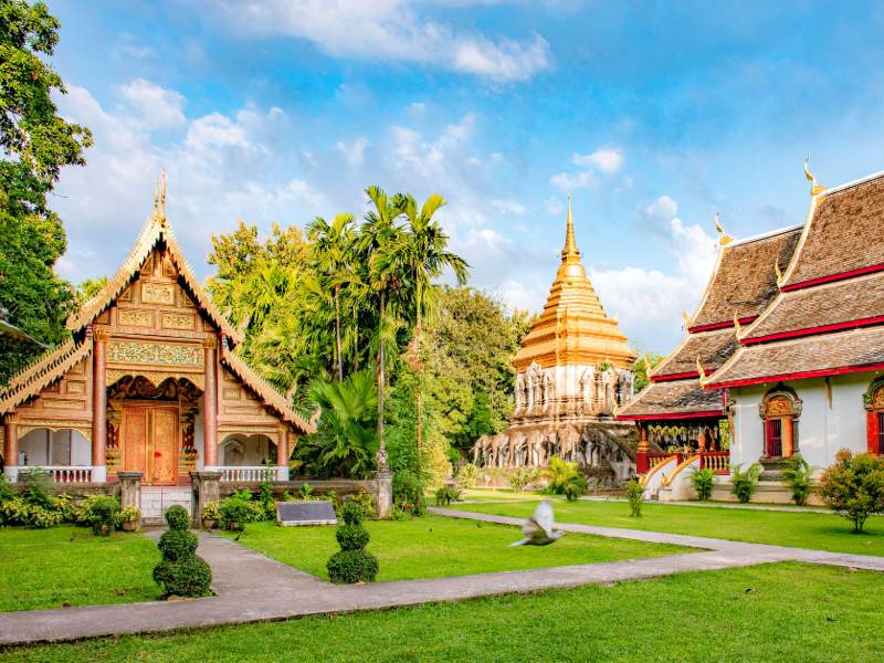 Tempelanlage in Chiang Mai im Norden von Thailand
