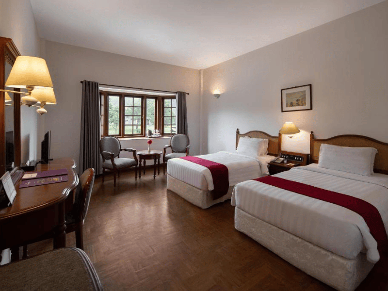 Zimmer im Hotel in Berastagi auf Sumatra, Indonesien