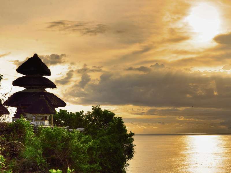 Uluwatu Tempel auf der Klippe in Sanur auf Bali