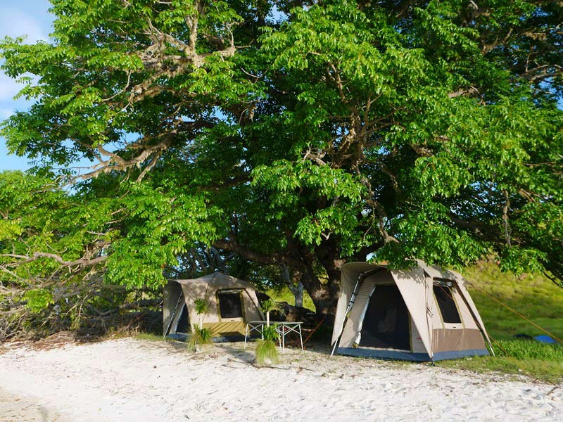 Zelten in der unberührten Natur