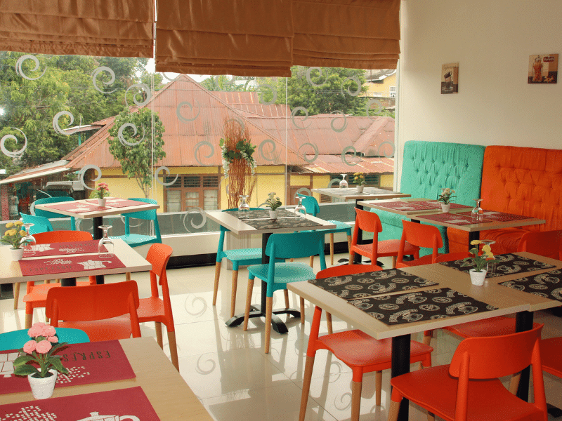 Hotelrestaurant in Sengkang auf Sulawesi in Indonesien