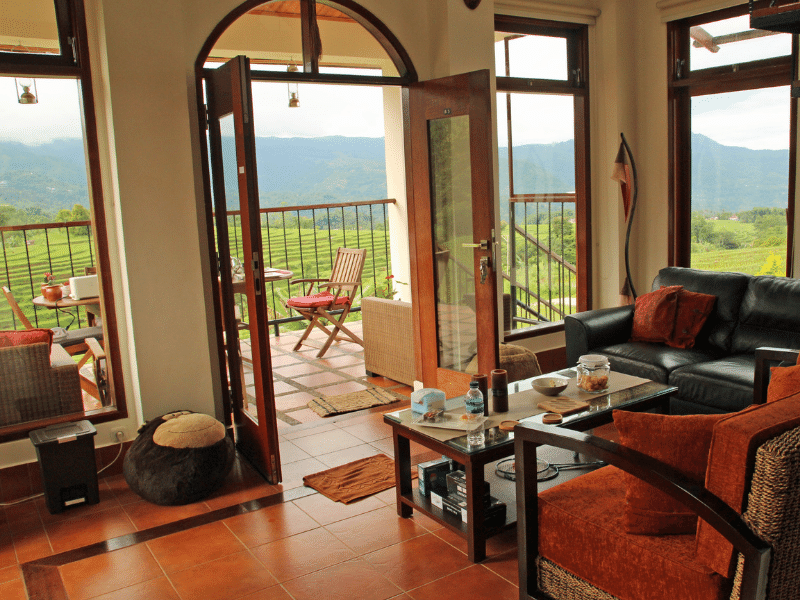 Hoteleinrichtung in Malino auf Sulawesi in Indonesien