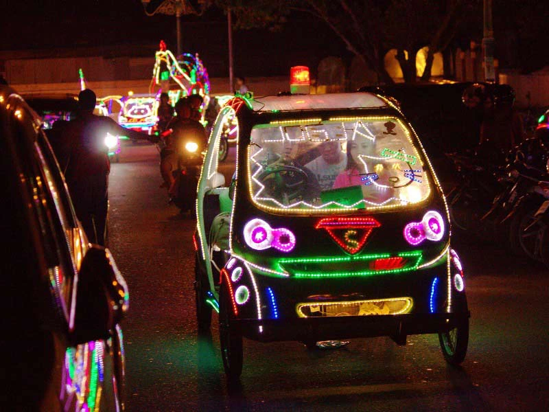Becak Auto in Yogyakarta auf Java