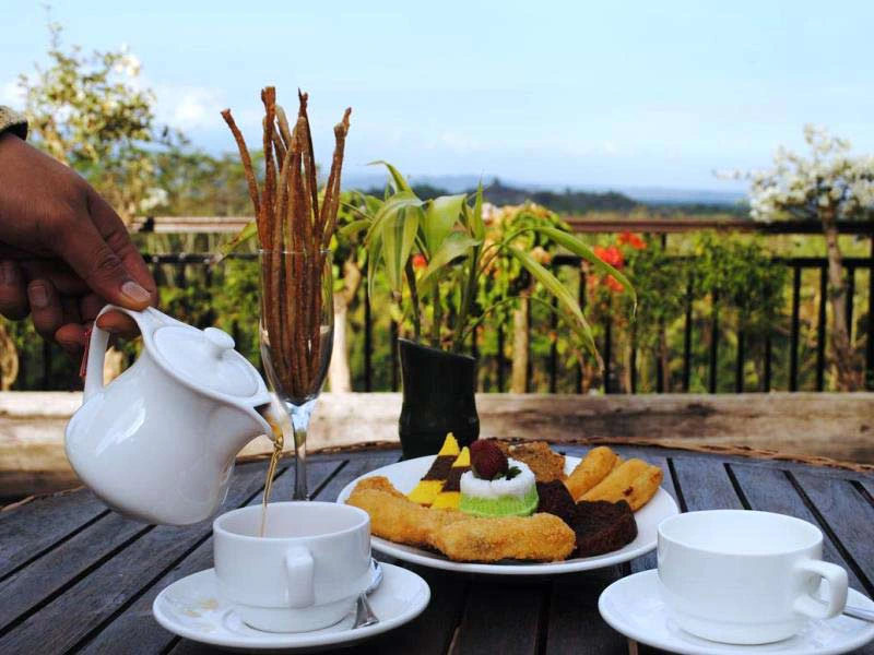 Mit einer Tasse Tee schließen Sie den Spa-Tag ab