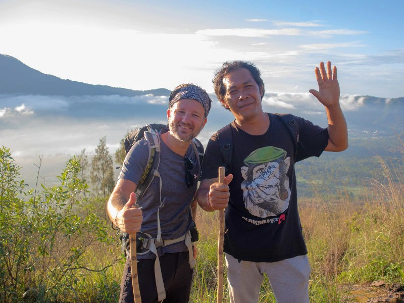Wanderung zum Mount Batur auf Bali in Indonesien