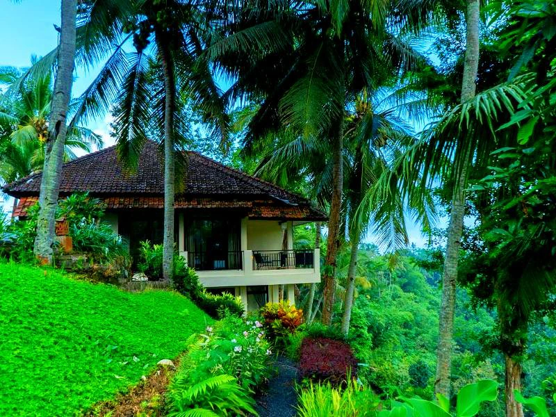 Hotelterasse beim Ijen Vulkan auf Java