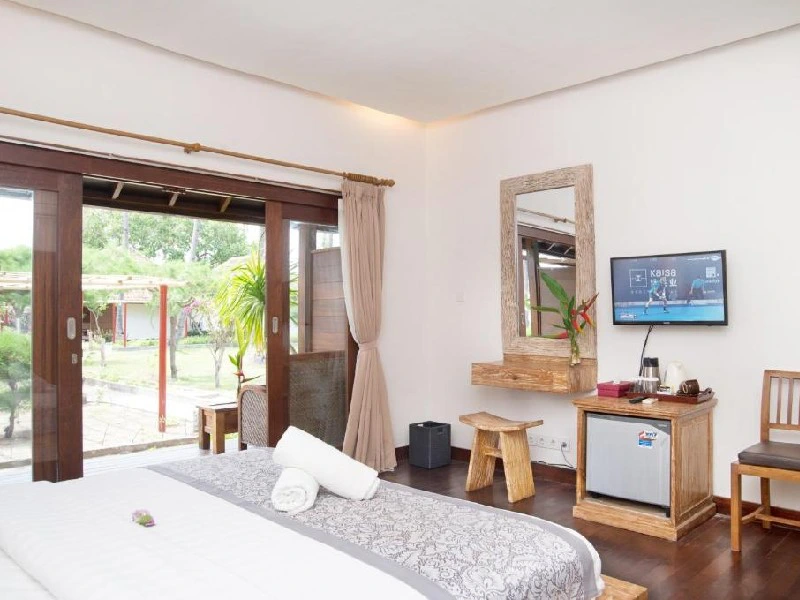 Zimmer im Hotel auf den Gili Inseln, Indonesien