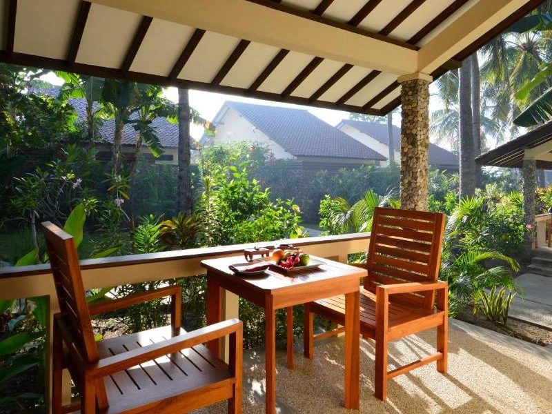 Hotelterasse in Sekotong auf Lombok