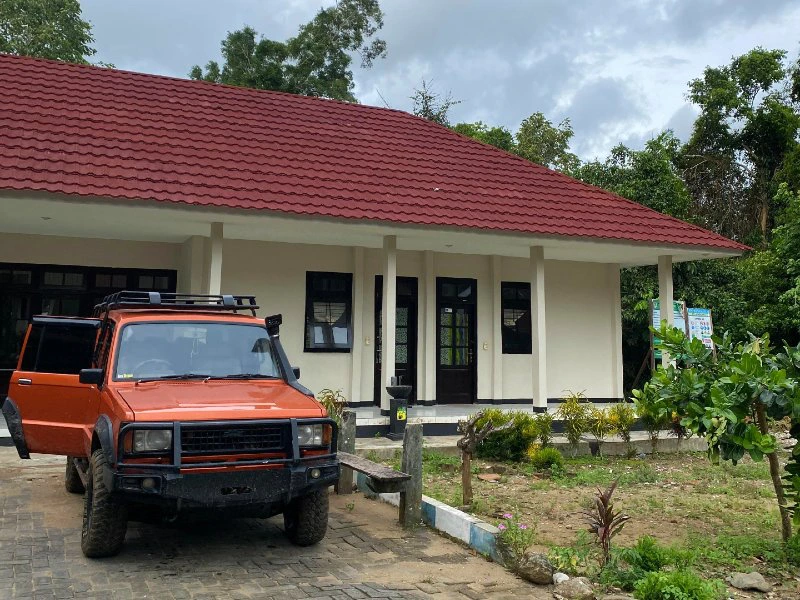 Einfachen Lodge in Sukamade auf Java