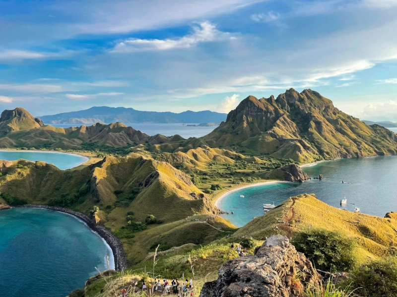 Insel Komodo auf in Indonesien