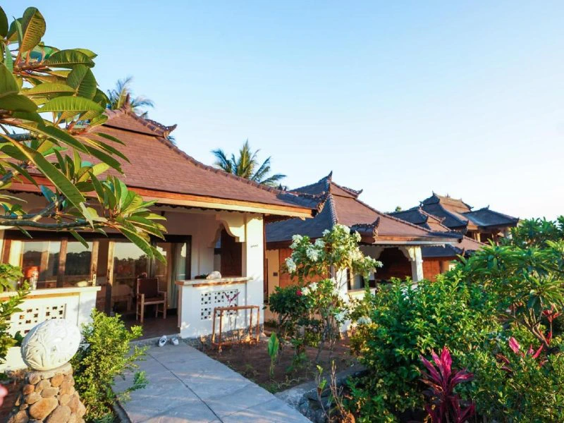 Bungalows im Hotel in Senaru auf Lombok