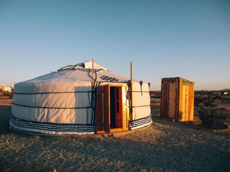 Außenansicht, Jurte beim Joshua Tree