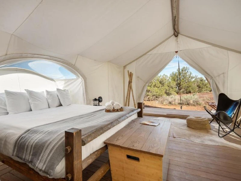 Innenansicht vom Zelt, Glamping Grand Canyon