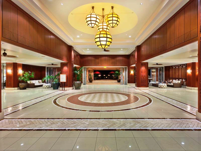 Die Lobby der Komfortunterkunft