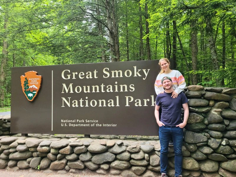 Besuch der Smoky Mountains in Tennesse, USA